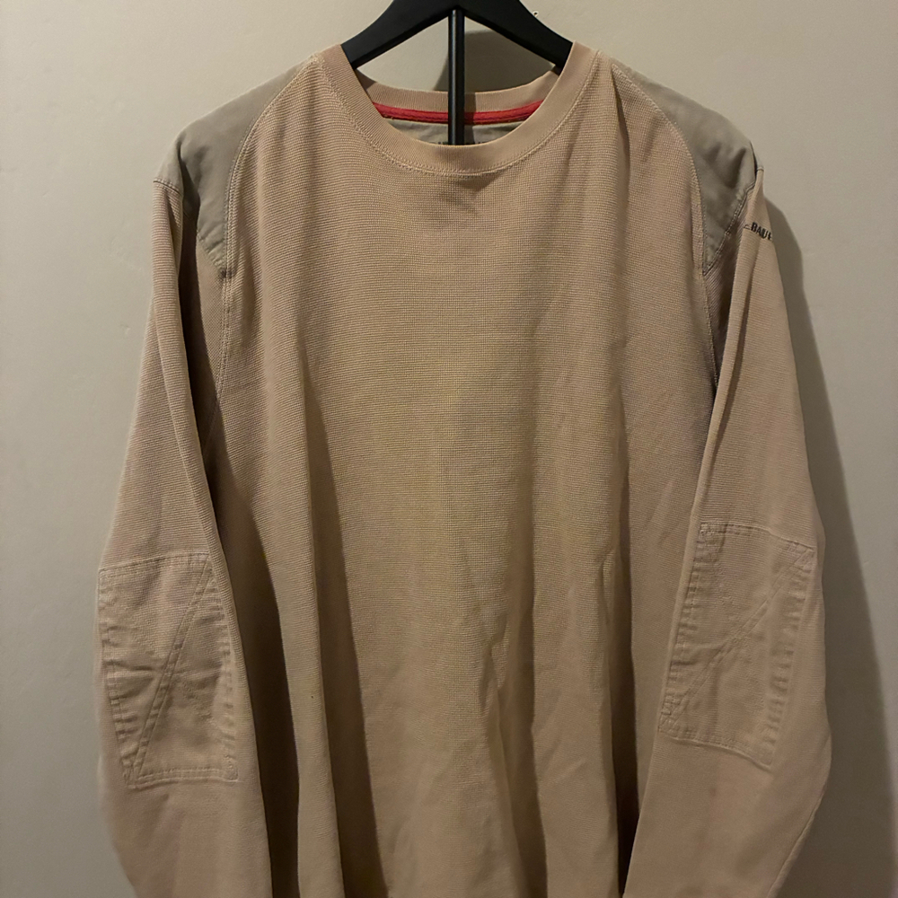 Eddie Bauer Outdoor Outfitters Men's XL Waffle‎ Knit Thermal Shirt Tan Utility